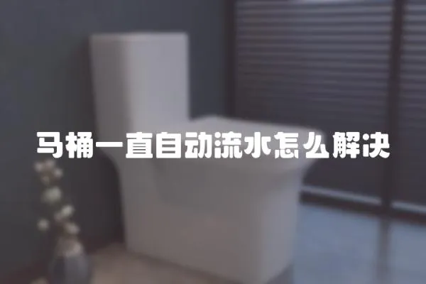 馬桶一直自動流水怎么解決