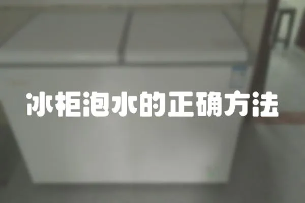 冰柜泡水的正確方法