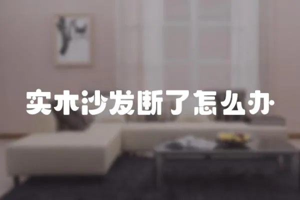 實(shí)木沙發(fā)斷了怎么辦