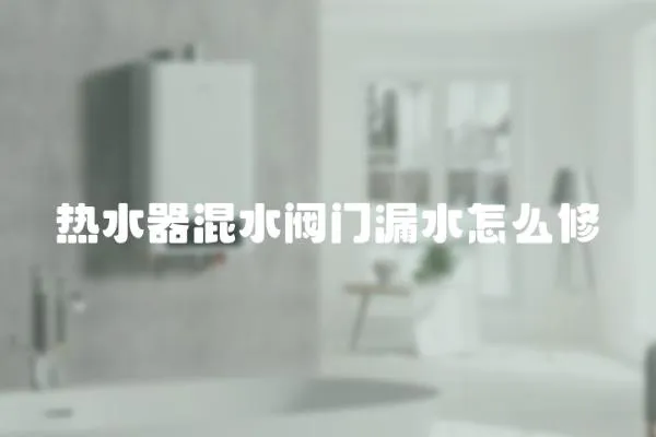 熱水器混水閥門漏水怎么修