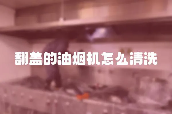翻蓋的油煙機怎么清洗