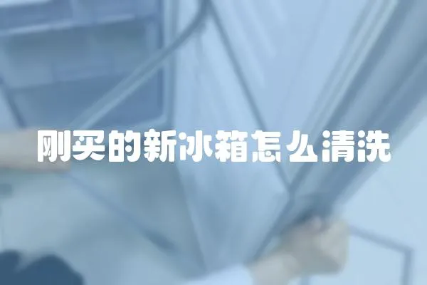 剛買的新冰箱怎么清洗