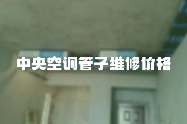 中央空調(diào)管子維修價格