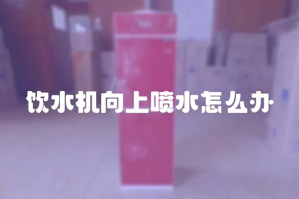 飲水機(jī)向上噴水怎么辦