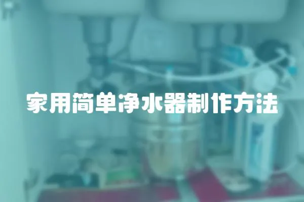 家用簡單凈水器制作方法
