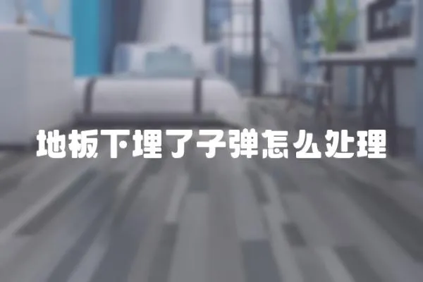 地板下埋了子彈怎么處理