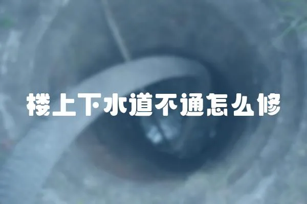 樓上下水道不通怎么修