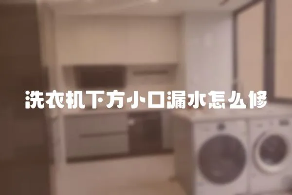 洗衣機(jī)下方小口漏水怎么修