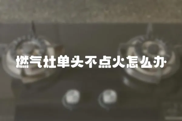 燃?xì)庠顔晤^不點(diǎn)火怎么辦
