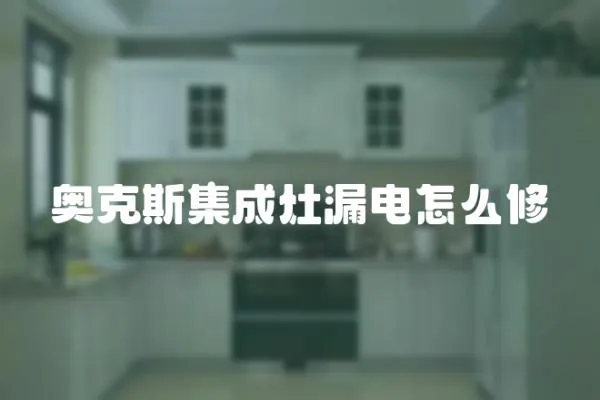 奧克斯集成灶漏電怎么修