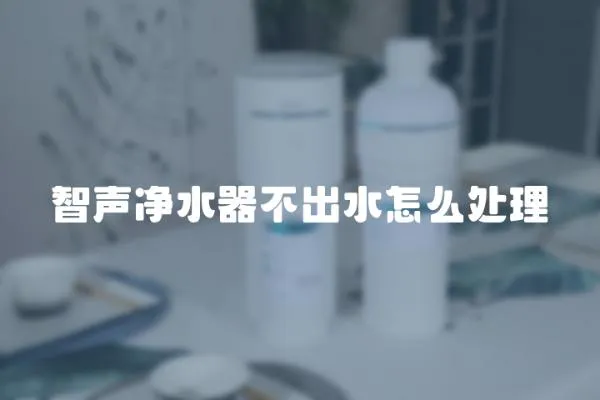 智聲凈水器不出水怎么處理