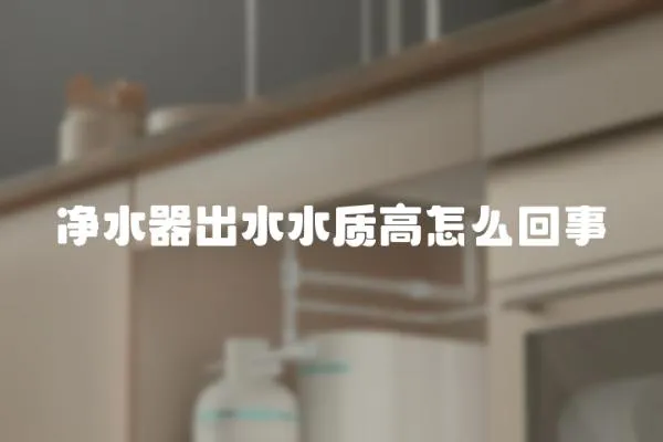 凈水器出水水質高怎么回事