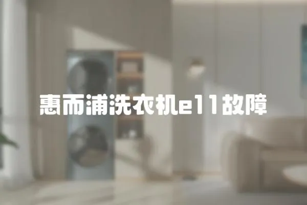 惠而浦洗衣機e11故障