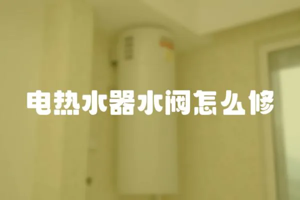 電熱水器水閥怎么修