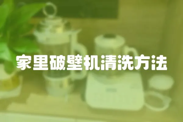 家里破壁機(jī)清洗方法