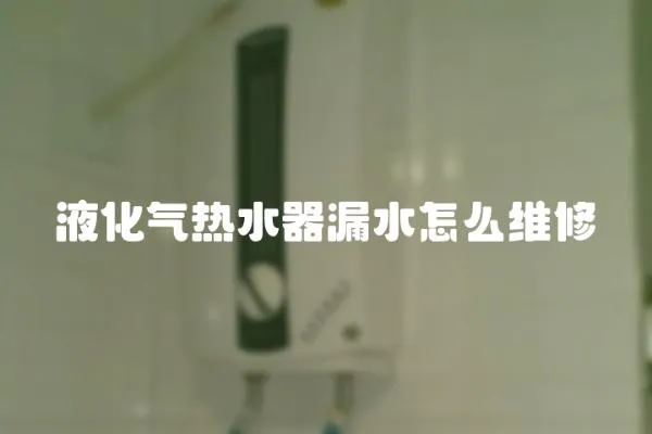 液化氣熱水器漏水怎么維修