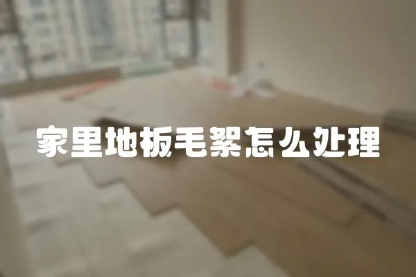 家里地板毛絮怎么處理