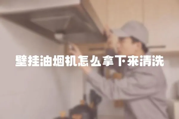 壁掛油煙機怎么拿下來清洗