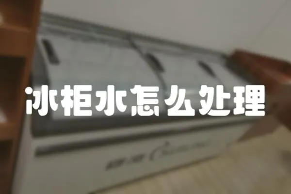 冰柜水怎么處理