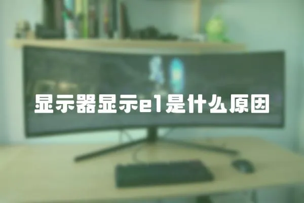 顯示器顯示e1是什么原因