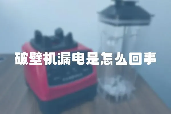 破壁機漏電是怎么回事