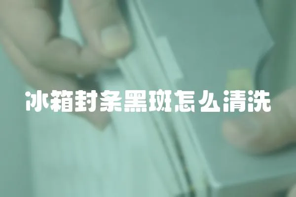 冰箱封條黑斑怎么清洗
