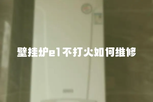 壁掛爐e1不打火如何維修