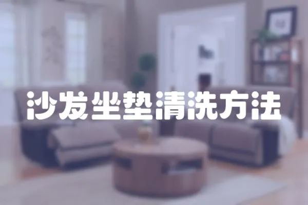 沙發坐墊清洗方法