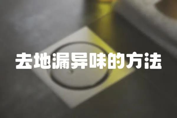 去地漏異味的方法