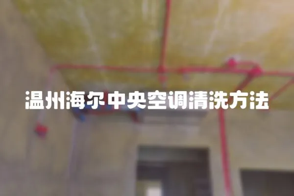 溫州海爾中央空調(diào)清洗方法