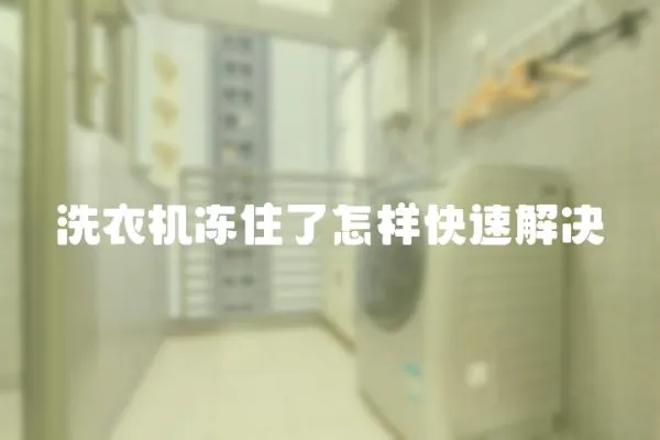 洗衣機凍住了怎樣快速解決