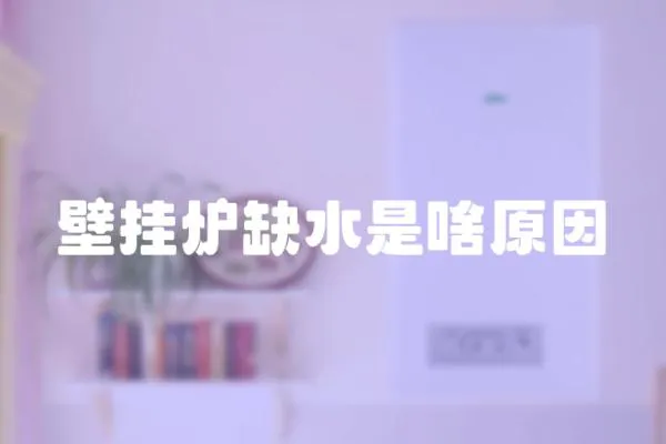 壁掛爐缺水是啥原因