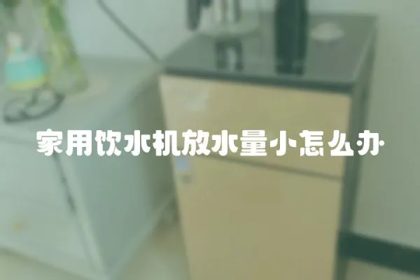 家用飲水機(jī)放水量小怎么辦