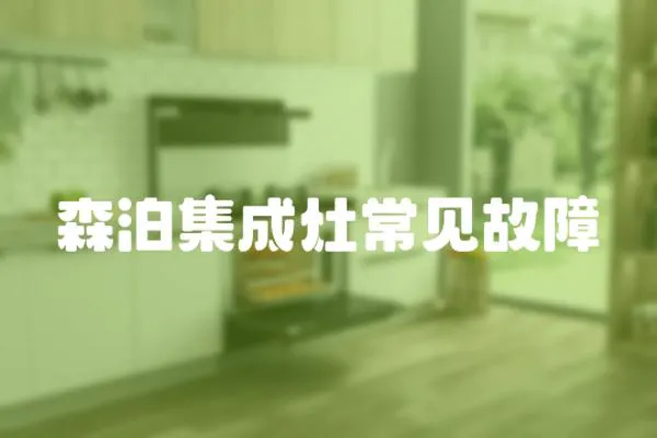 森泊集成灶常見故障