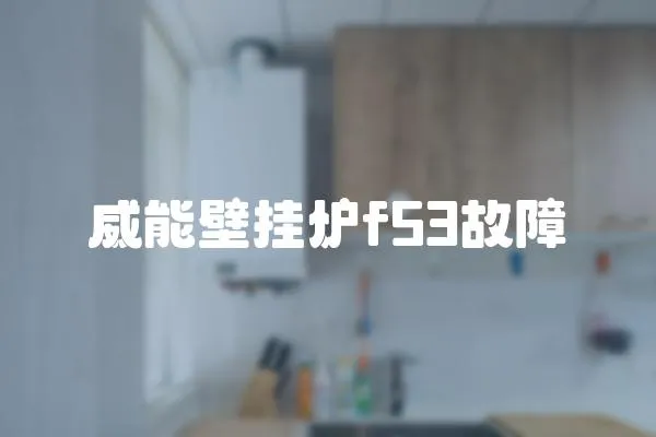威能壁掛爐f53故障