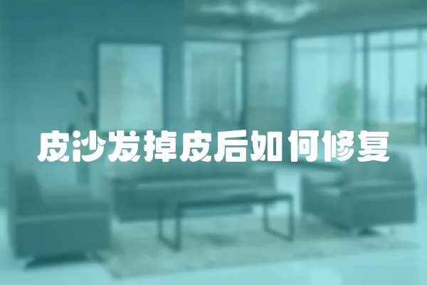 皮沙發掉皮后如何修復