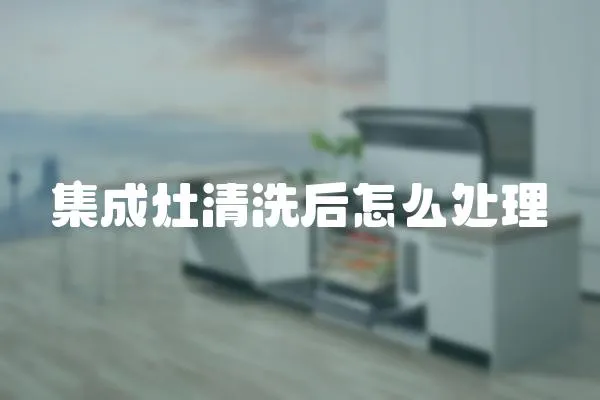 集成灶清洗后怎么處理