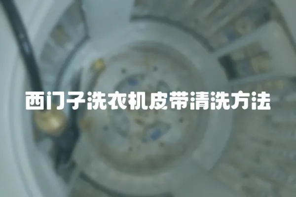 西門子洗衣機皮帶清洗方法