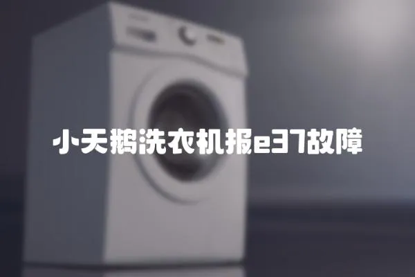 小天鵝洗衣機報e37故障
