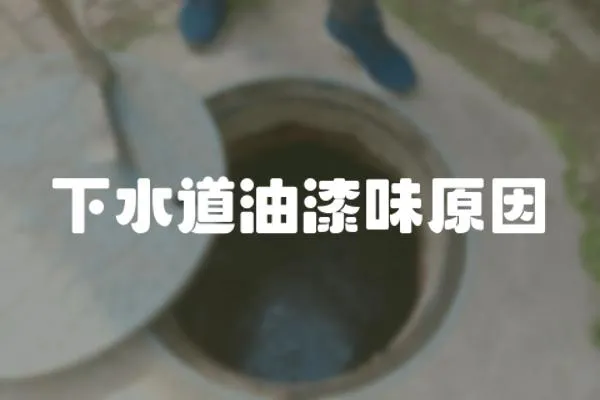 下水道油漆味原因