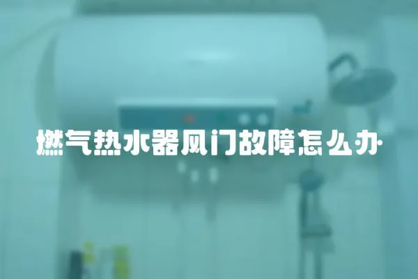 燃氣熱水器風門故障怎么辦