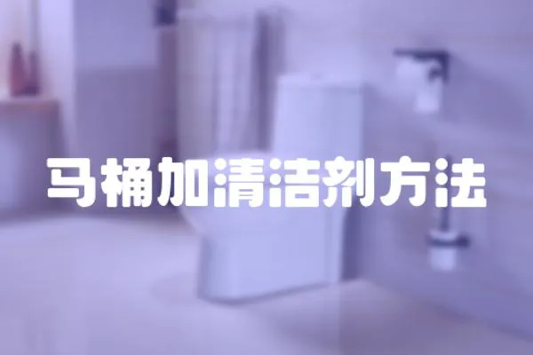 馬桶加清潔劑方法
