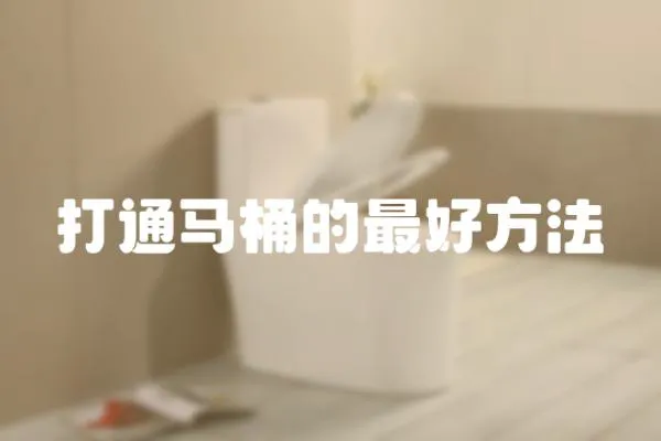 打通馬桶的最好方法