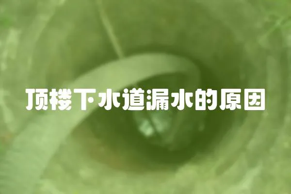 頂樓下水道漏水的原因