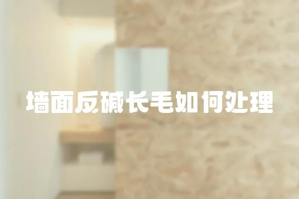 墻面反堿長毛如何處理