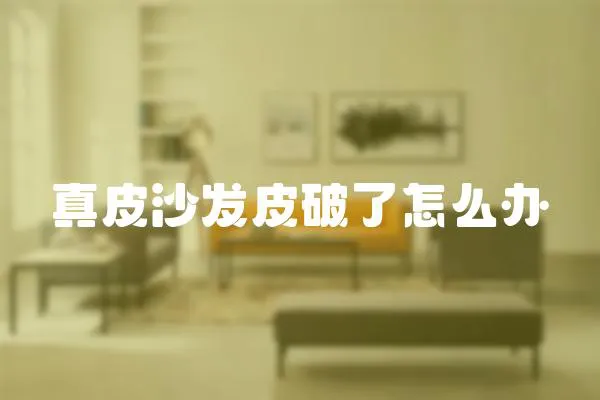 真皮沙發皮破了怎么辦