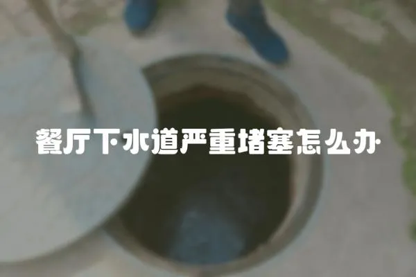餐廳下水道嚴重堵塞怎么辦