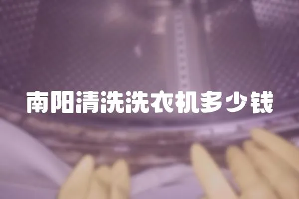 南陽清洗洗衣機多少錢