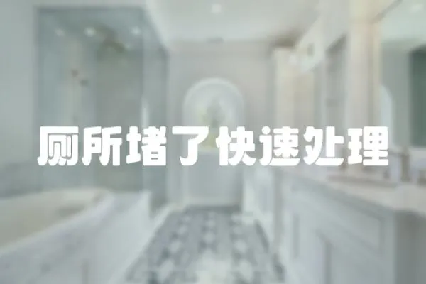 廁所堵了快速處理