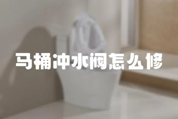 馬桶沖水閥怎么修